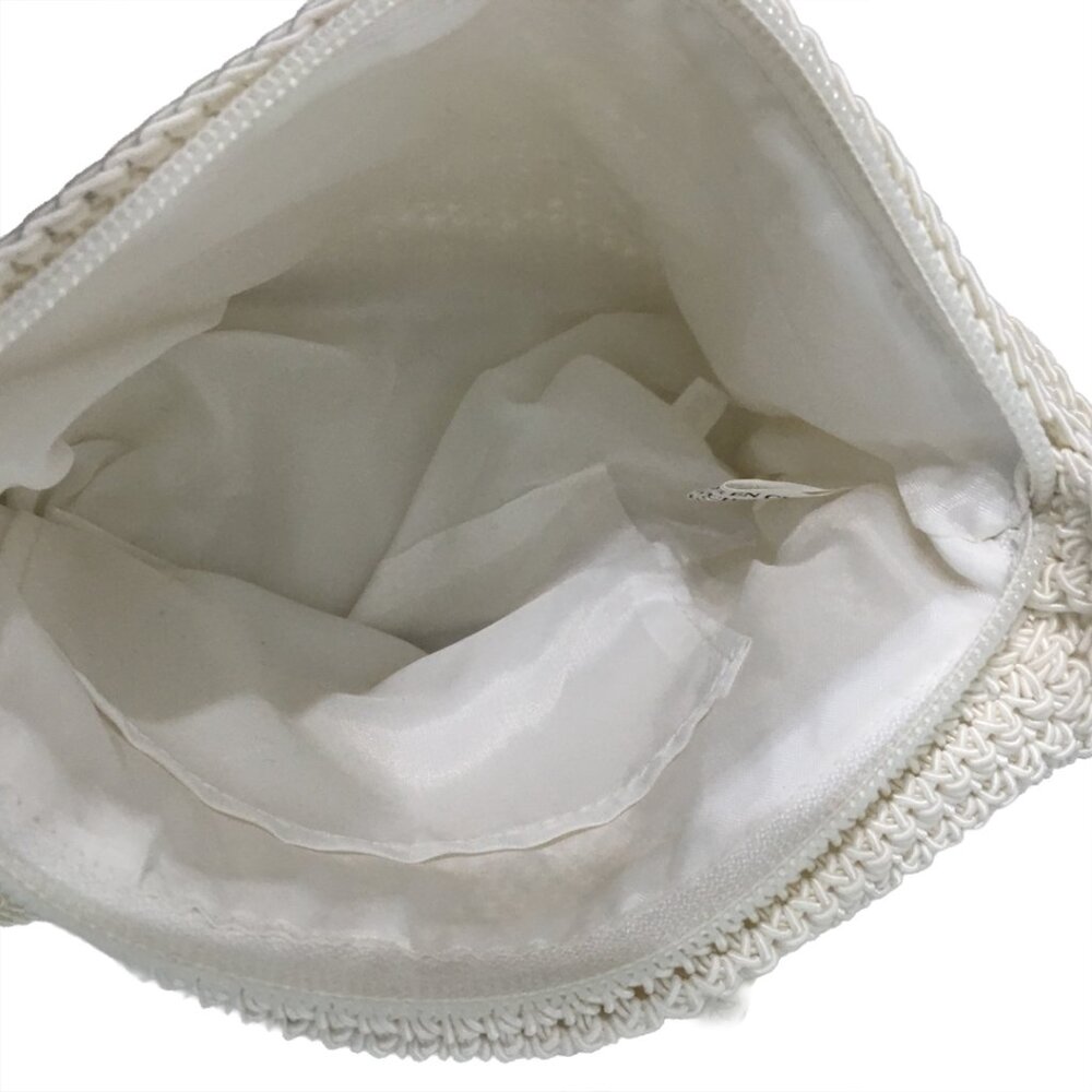 White Crochet Knit crossbody bag purse - Picture 5 of 6